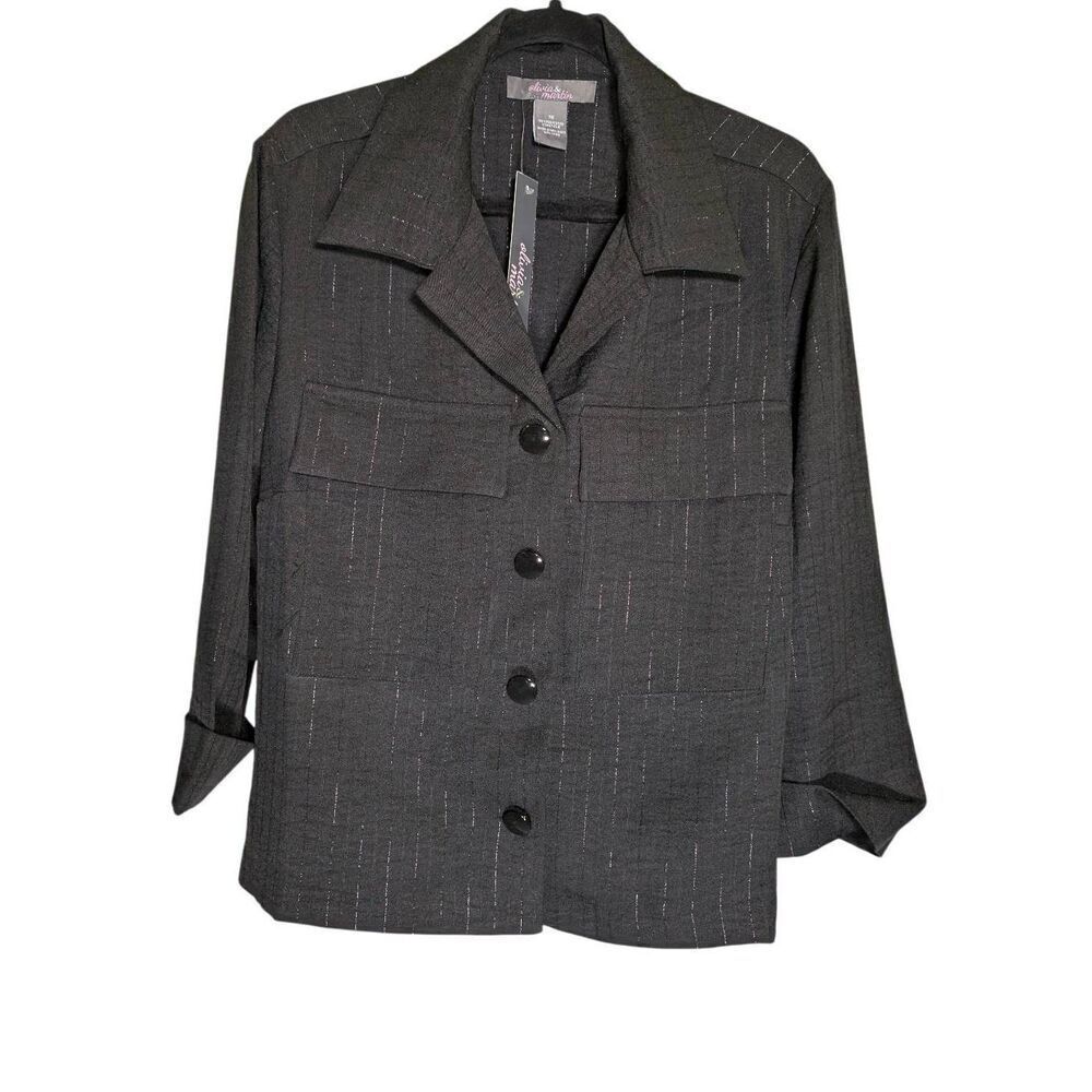 NWT Olivia & Martin Jacket/Shirt Women’s Large L Gray with Pockets Women's Large